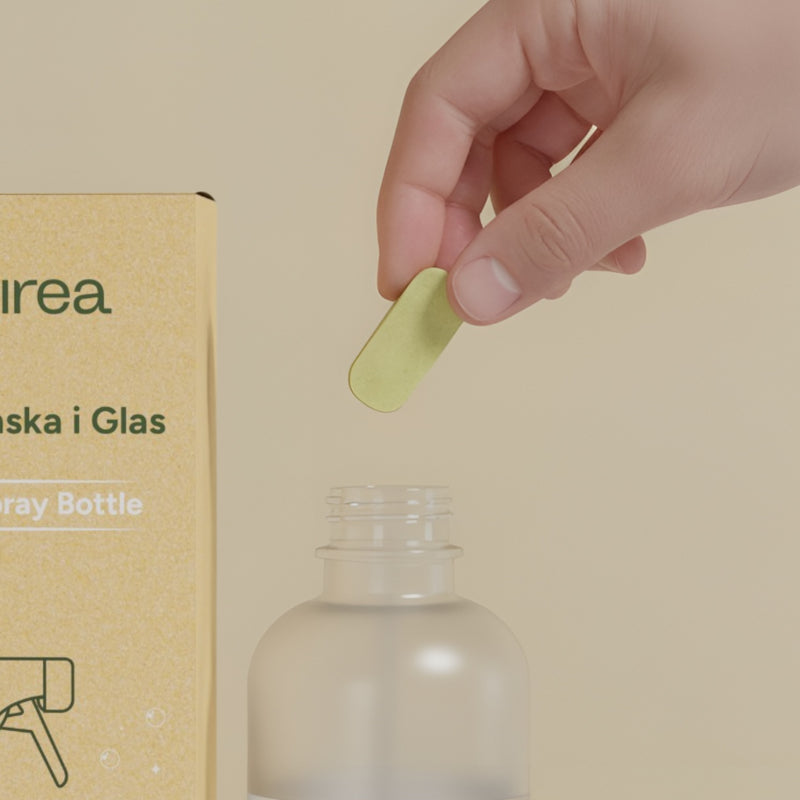 All-purpose cleaning tablets 3-pack with glass bottle