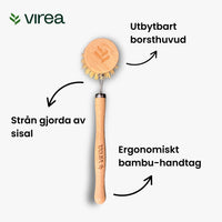 Eco Dish Brush in Bamboo & Sisal